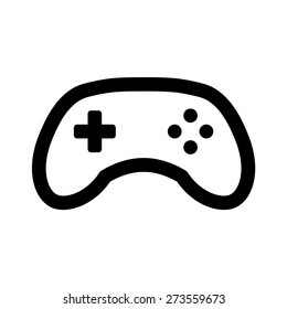 Videogame / video game controller or gamepad line art vector icon for apps and websites