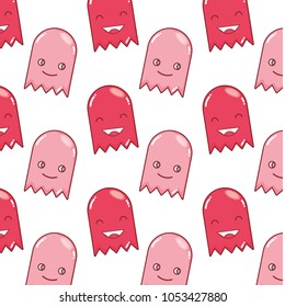 videogame virtual character technology background vector illustration
