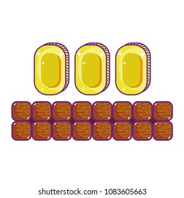 videogame wall graphic with digital coins