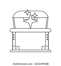 Videogame wooden box cartoon