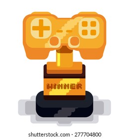 Videogames design over white background, vector illustration.