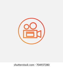 Videographer icon.gradient illustration isolated vector sign symbol