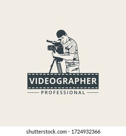 Videographer logo template Premium Vector