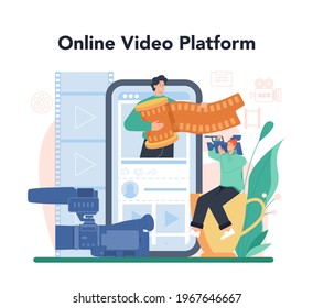 Videographer online service or platform. Video production, filming