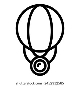 Videography air balloon icon outline vector. Aerial drone. Camera copter