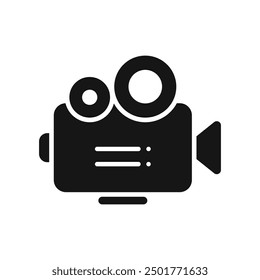 Videography Film Camera Flat Glyph Icon