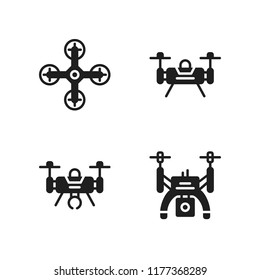 videography icon. 4 videography vector icons set. drone icons for web and design about videography theme