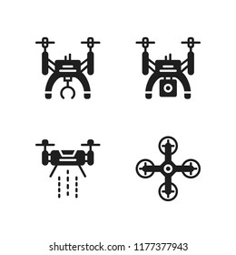 videography icon. 4 videography vector icons set. drone icons for web and design about videography theme