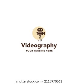 The Videography icon isolated on white background. Design elements for logo, Simple and clean flat design of the  Videography logo template. 