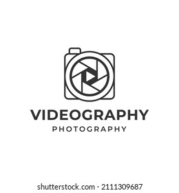 Videography Photography Camera Logo Vector Icon Stock Vector (Royalty ...