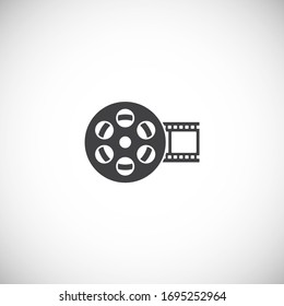 Videography related icon on background for graphic and web design. Creative illustration concept symbol for web or mobile app.