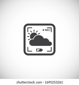 Videography related icon on background for graphic and web design. Creative illustration concept symbol for web or mobile app.