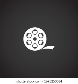 Videography related icon on background for graphic and web design. Creative illustration concept symbol for web or mobile app.