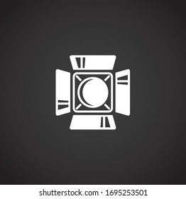 Videography related icon on background for graphic and web design. Creative illustration concept symbol for web or mobile app.