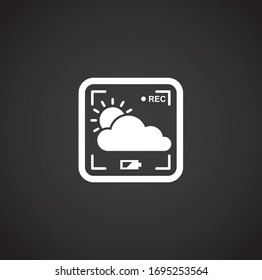 Videography related icon on background for graphic and web design. Creative illustration concept symbol for web or mobile app.