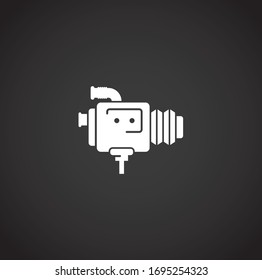 Videography related icon on background for graphic and web design. Creative illustration concept symbol for web or mobile app.