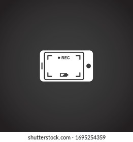 Videography related icon on background for graphic and web design. Creative illustration concept symbol for web or mobile app.