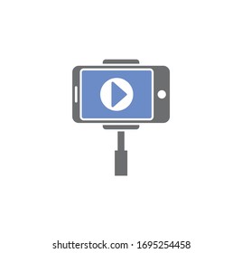 Videography related icon on background for graphic and web design. Creative illustration concept symbol for web or mobile app.