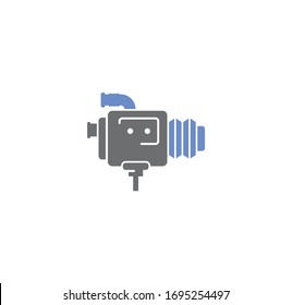 Videography related icon on background for graphic and web design. Creative illustration concept symbol for web or mobile app.