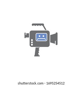 Videography related icon on background for graphic and web design. Creative illustration concept symbol for web or mobile app.