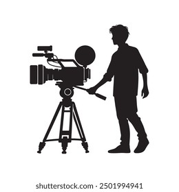 Videography silhouette illustration vector art 