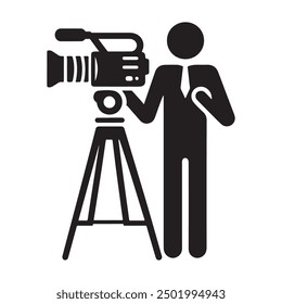 Videography silhouette illustration vector art 