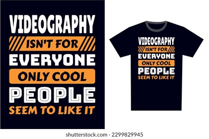 Videography T Shirt Design Template Vector