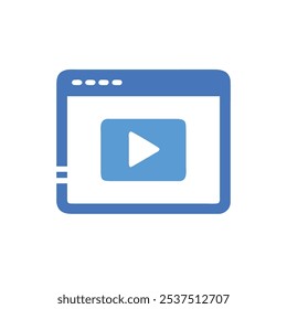 ícone de vídeo ícone ícone vetor estilo de ilustração