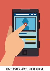Videos and entertainment graphic design, vector illustration 