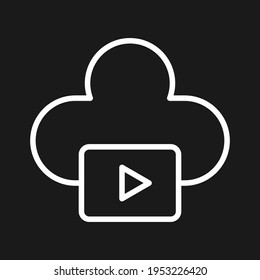 Videos icon vector image. Can also be used for network and data sharing. Suitable for use on web apps, mobile apps and print media.