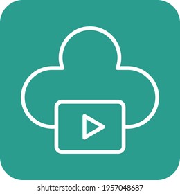 Videos icon vector image. Can also be used for network and data sharing. Suitable for use on web apps, mobile apps and print media.