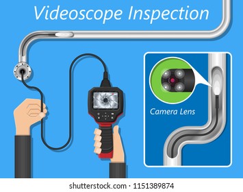 videoscope borescope inspection oil and gas system electrical pipe power inspect