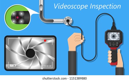 videoscope borescope inspection oil and gas system electrical pipe power inspect