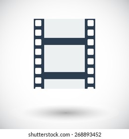 Videotape. Single flat icon on white background. Vector illustration.