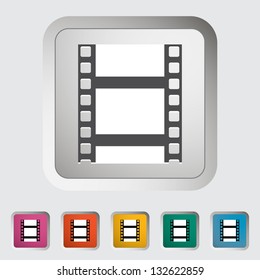 Videotape. Single icon. Vector illustration.