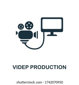 Videp Production icon. Simple illustration from creative package collection. Creative Videp Production icon for web design, templates, infographics and more