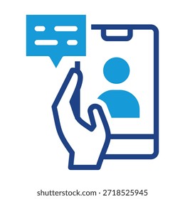Vidio Llamar elemento de icono para el diseño