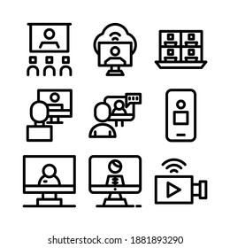 vidio call icon or logo isolated sign symbol vector illustration - Collection of high quality black style vector icons
