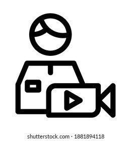 vidio call icon or logo isolated sign symbol vector illustration - high quality black style vector icons
