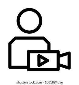 icono de llamada vidio o logotipo símbolo de signo aislado ilustración vectorial de alta calidad estilo negro iconos vectoriales
