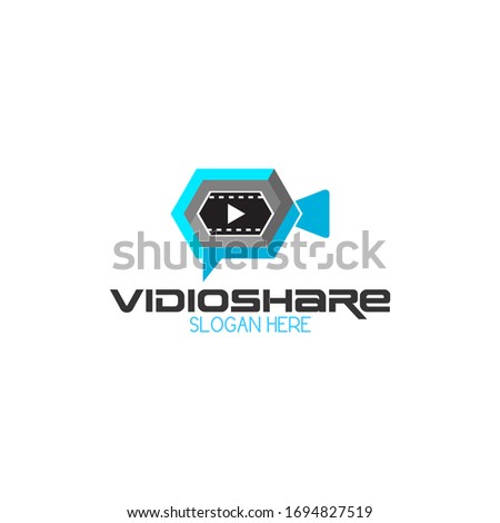 Vidio editing digital application social media Illustration vektor graphic design logo good for business vidio shoting