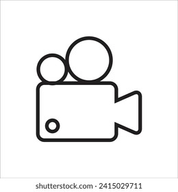 línea de icono de vector vidio nueva