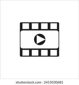línea de icono de vector vidio nueva