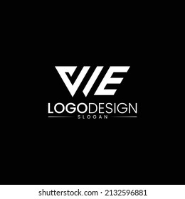 VIE lettering logo is simple logo design Vector, VIE logo design