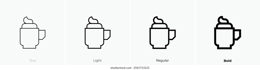 vienes coffee icon. Thin, Light Regular And Bold style design isolated on white background