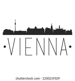 Vienna Austria. City Skyline. Silhouette City. Design Vector. Famous Monuments.