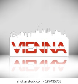 Vienna Austria vector design on white background.