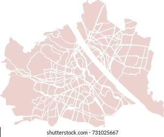 Vienna (Austria) vector map