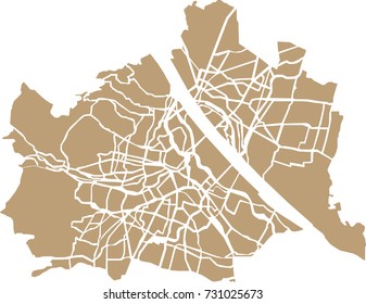 Vienna (Austria) vector map