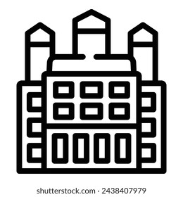 Vienna building monument icon outline vector. Cityscape wonder heritage. Viennese artistic edifice